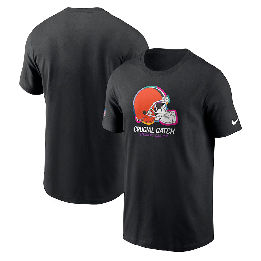 Men Cleveland Browns 2024 Nike NFL black T shirts->nfl t-shirts->Sports Accessory